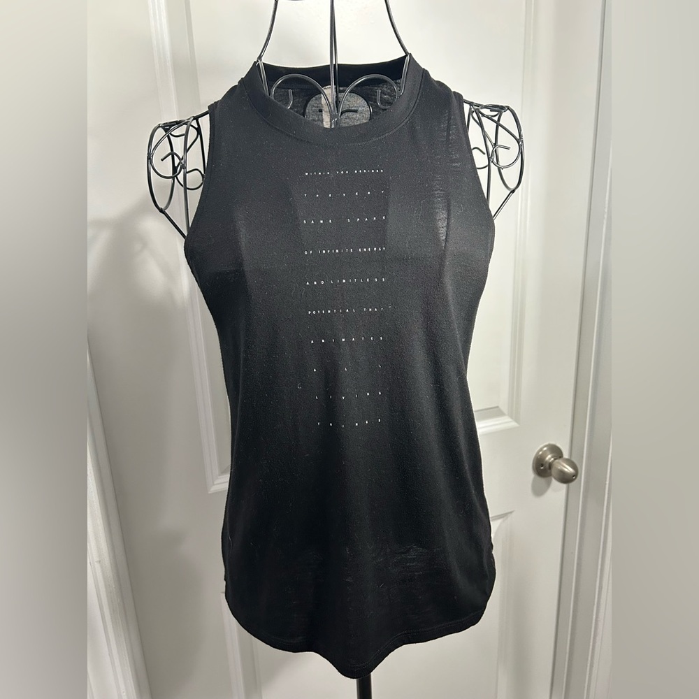 ALO Yoga Black Graphic Tank Top